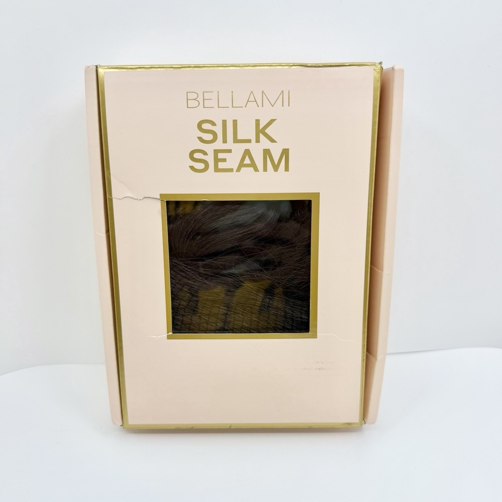 BELLAMI Silk Seam 26" Hair Clip In Walnut Brown #3 6 Clip In Set New Open Box